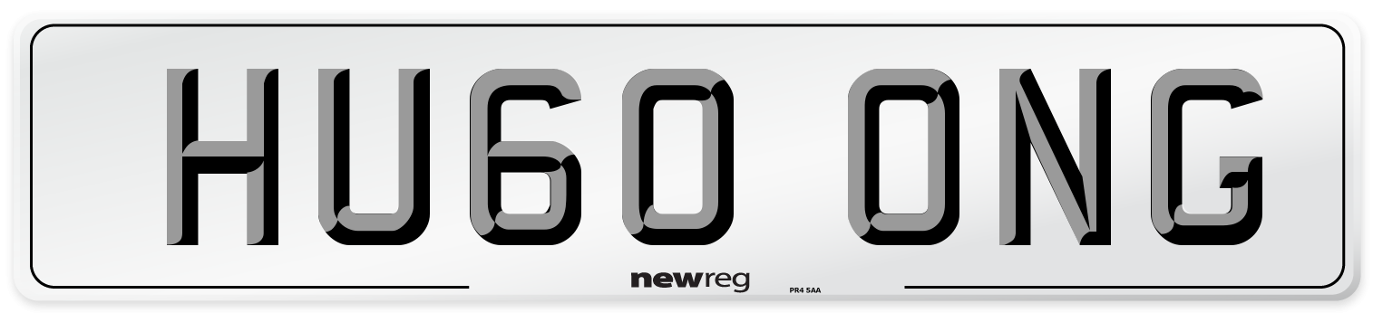 HU60 ONG Number Plate from New Reg